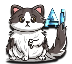 A picture of a cat with the letter a in the background